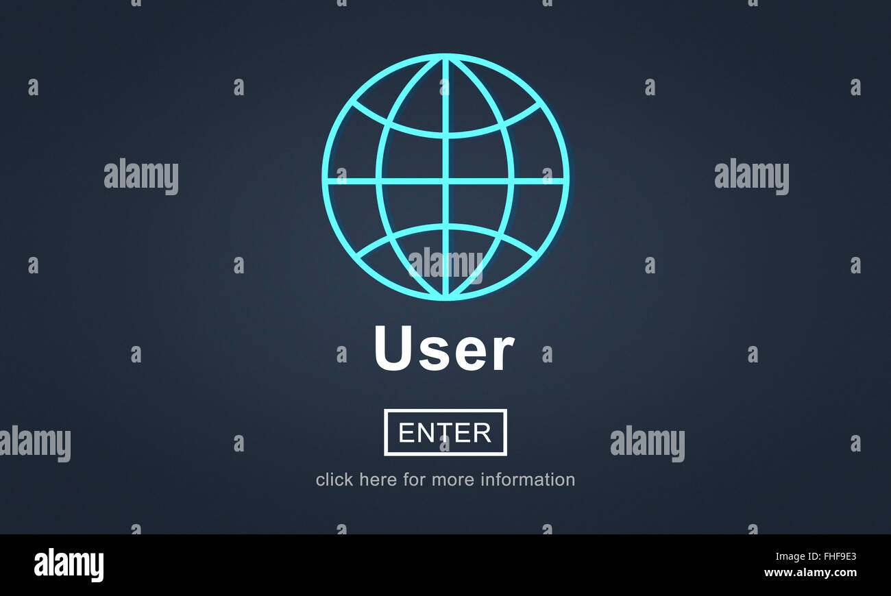User Member System Usability Identity Password Concept Stock Photo