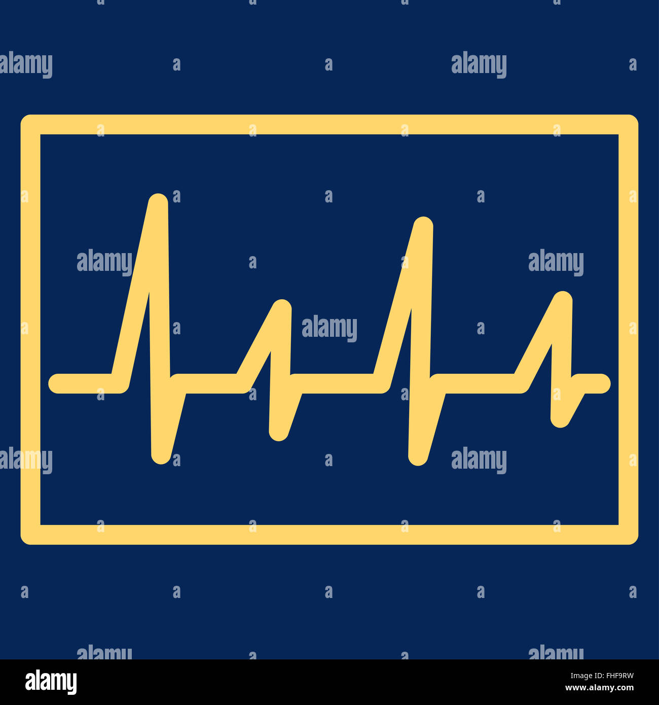 Cardiogram Flat Icon Stock Photo - Alamy