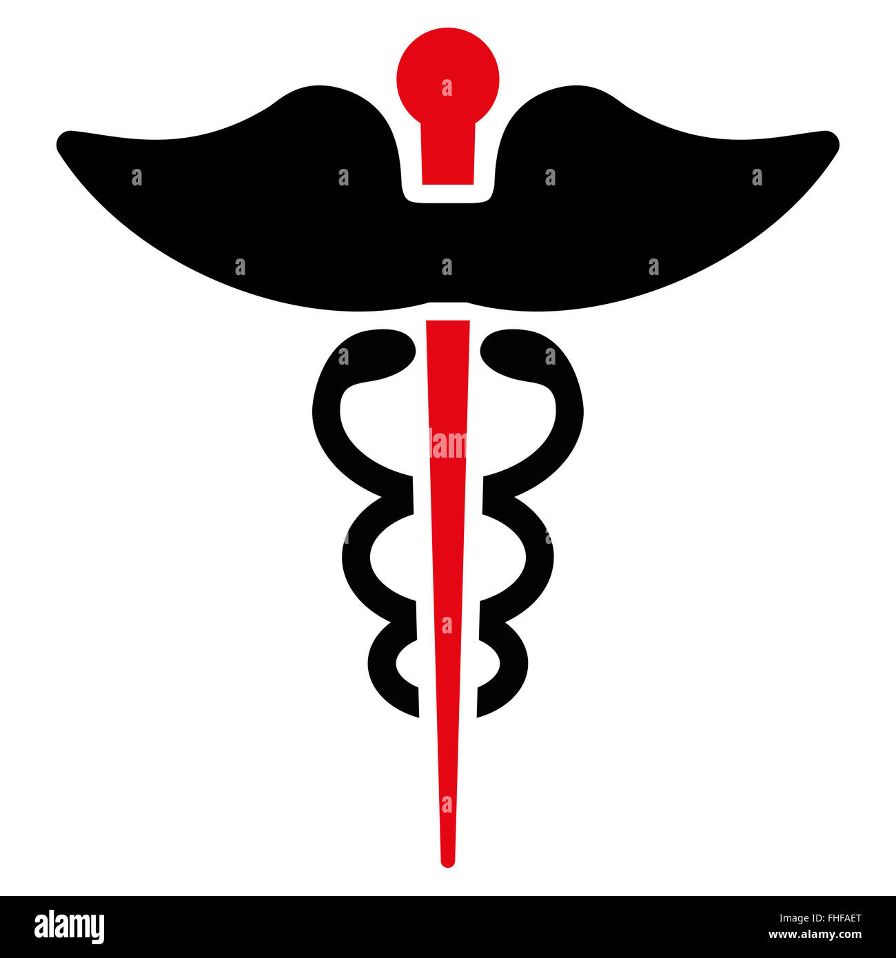 Red health care caduceus symbol Cut Out Stock Images & Pictures - Alamy