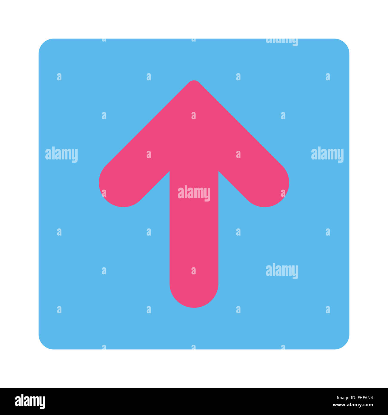 Arrow Up flat pink and blue colors rounded button Stock Photo - Alamy