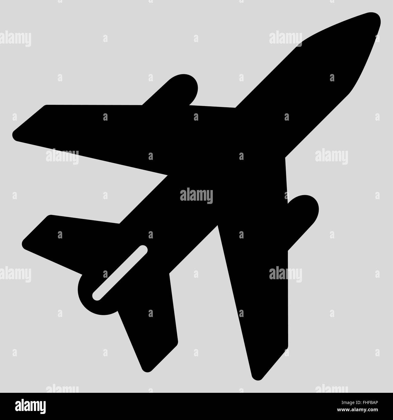 Airplane Flat Icon Stock Photo - Alamy