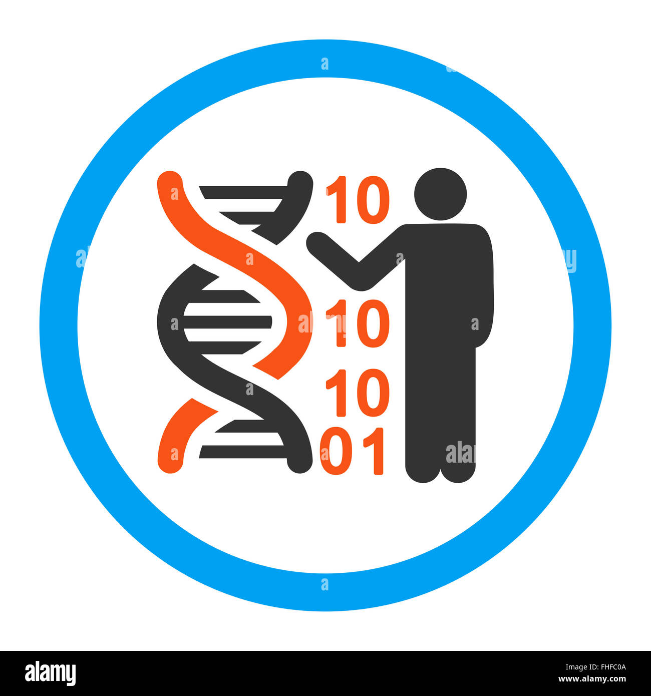 Dna Code Report Rounded Glyph Icon Stock Photo