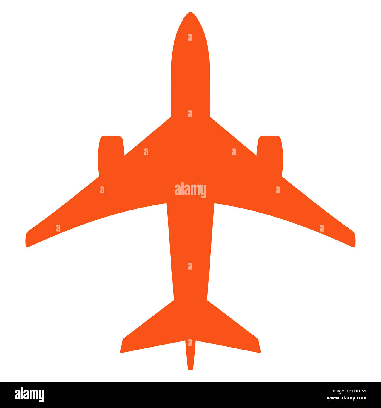 Jet Plane Flat Icon Stock Photo - Alamy