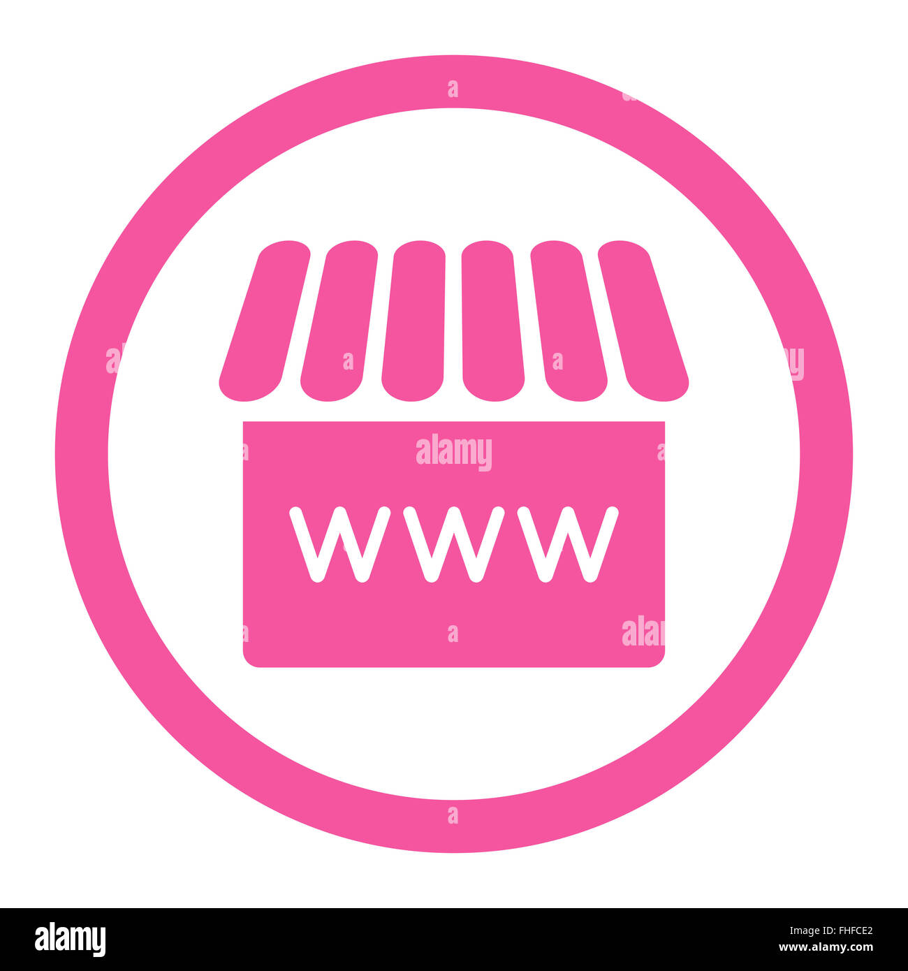 store flat pink color rounded vector icon Stock Photo Alamy