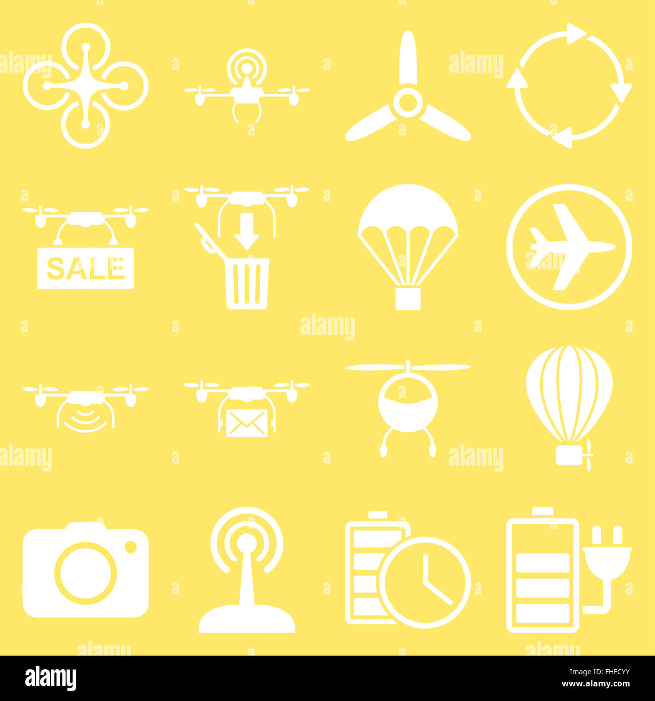 Copter tools icon set Stock Photo - Alamy