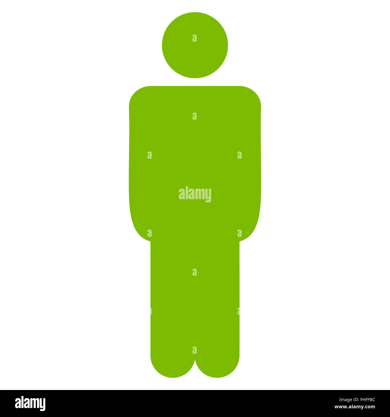 Man flat eco green color icon Stock Photo - Alamy