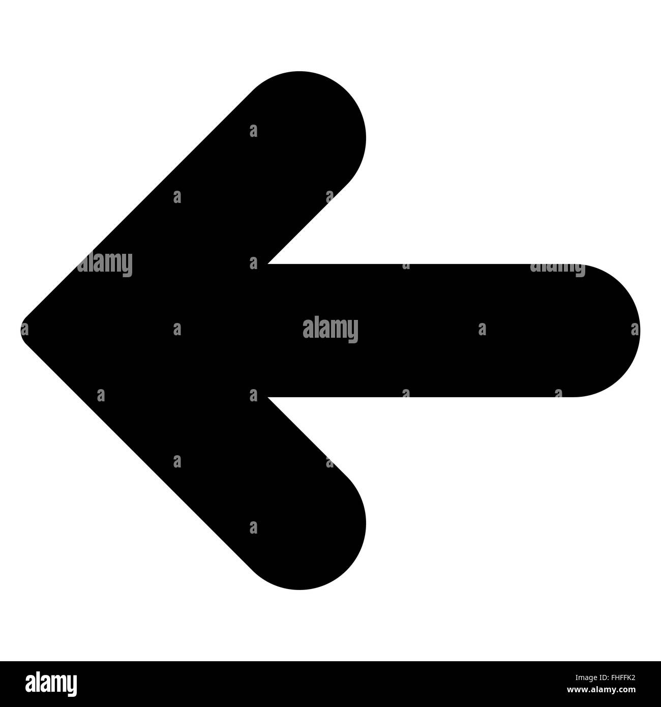 Arrow Left flat black color icon Stock Photo - Alamy