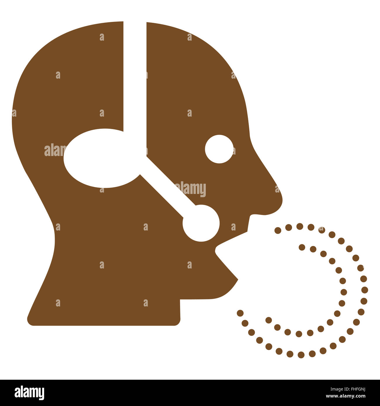 Operator Speech Flat Icon Stock Photo - Alamy