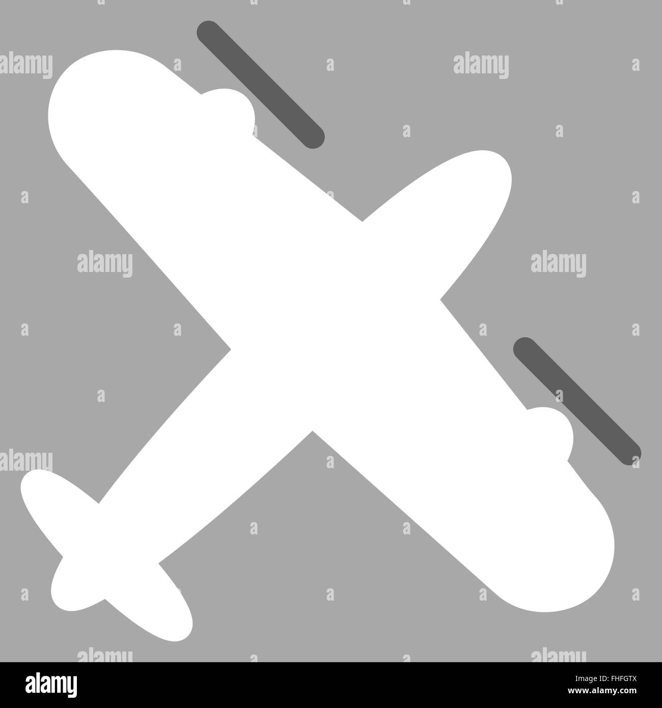 Propeller Aircraft Flat Icon Stock Photo