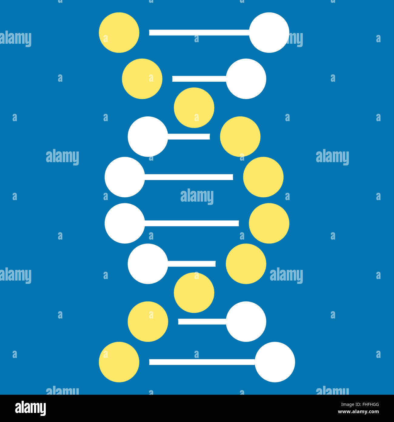 Dna Flat Icon Stock Photo - Alamy