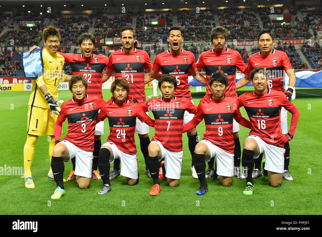 Urawa Reds team group line-up, FEBRUARY 24, 2016 - Football / Soccer : AFC  Champions League Group H