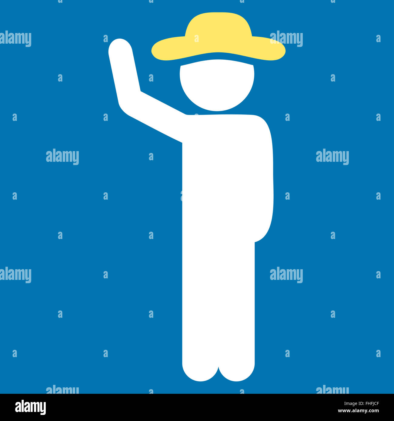 Boy Hitchhike Icon Stock Photo Alamy