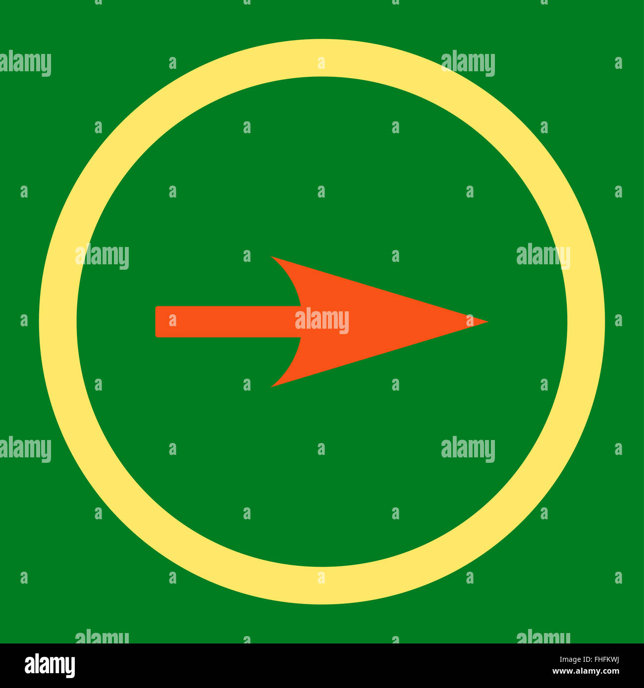 Arrow Axis X flat orange and yellow colors rounded raster icon Stock ...