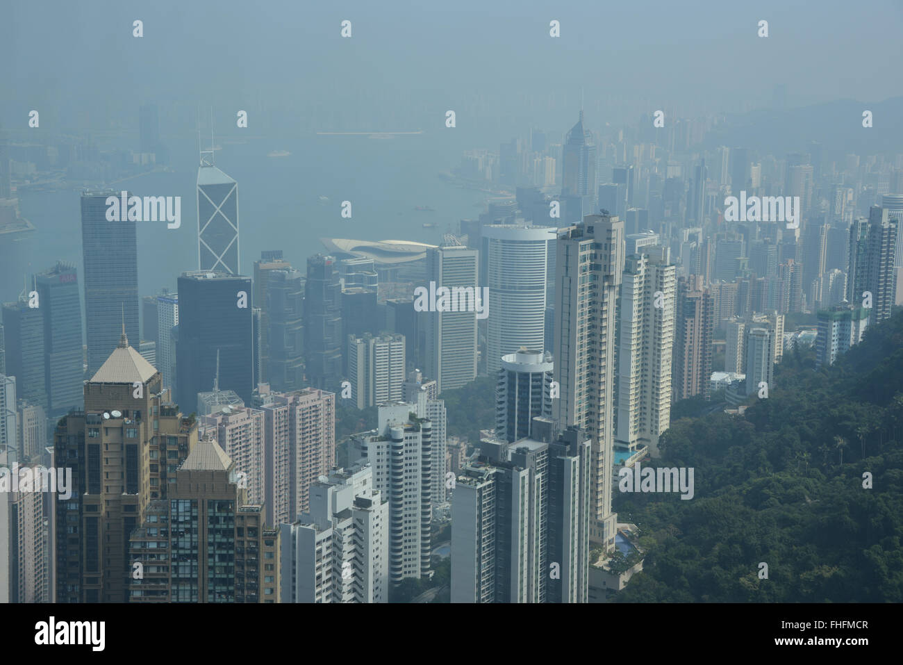 Skyline of Hong Kong from The Peak Stock Photo - Alamy