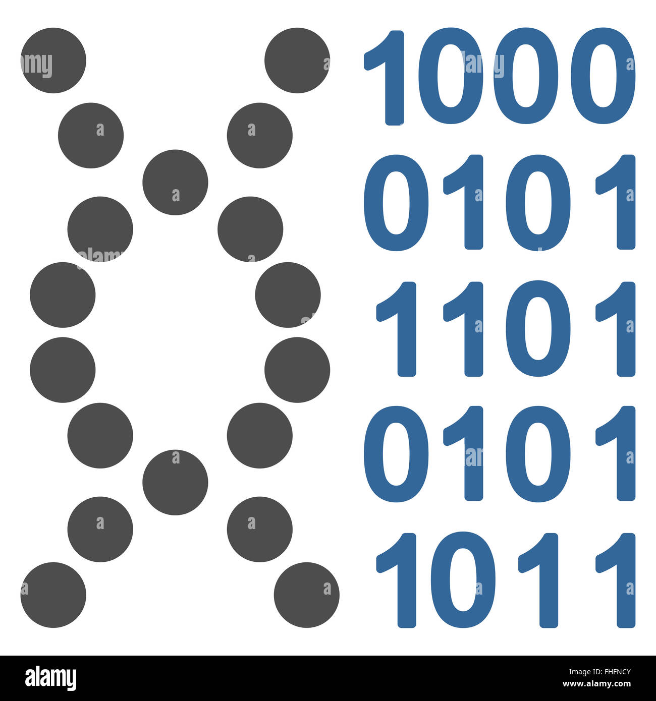 Dna Code Icon Stock Photo - Alamy