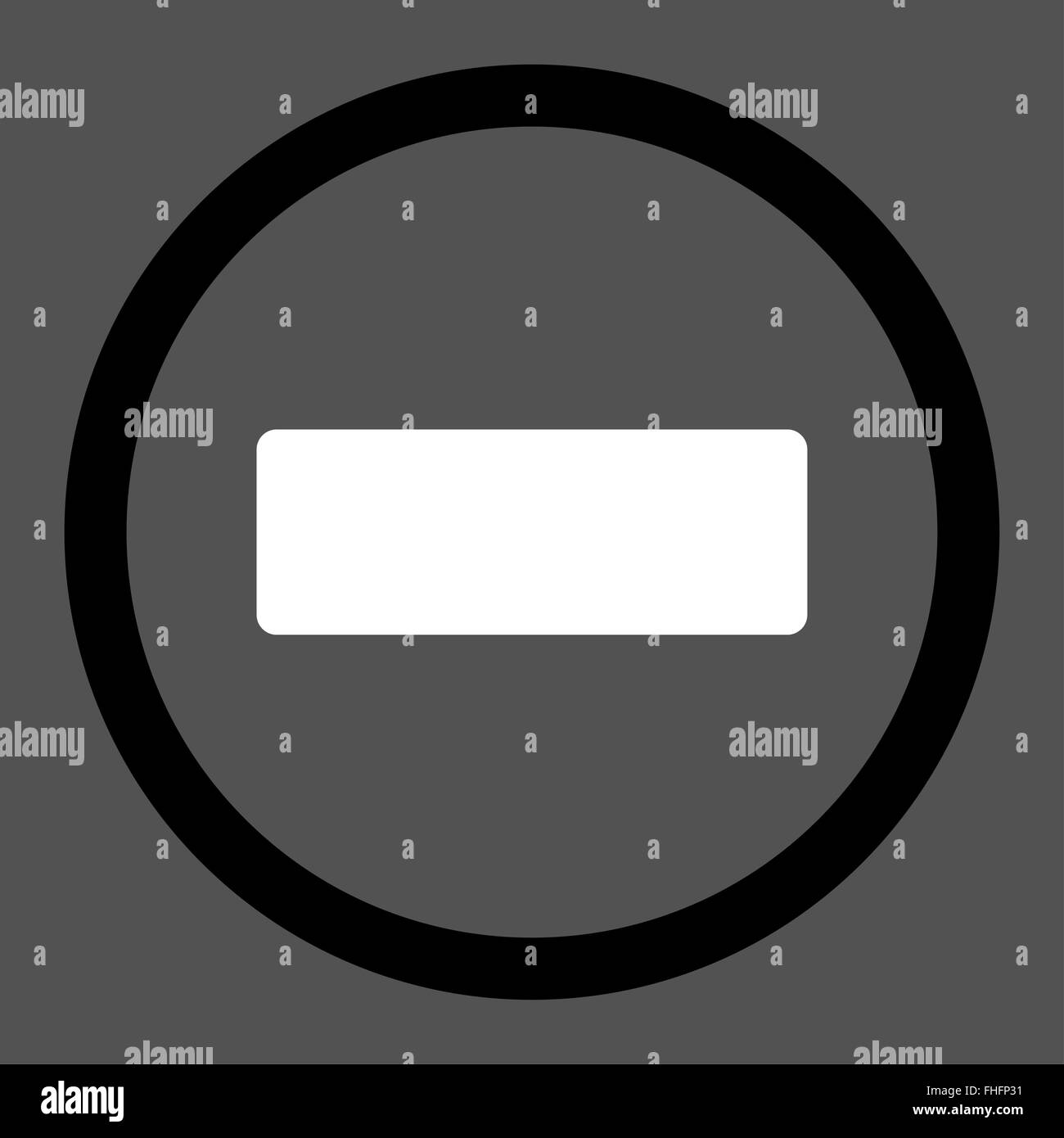 Minus flat black and white colors rounded raster icon Stock Photo - Alamy