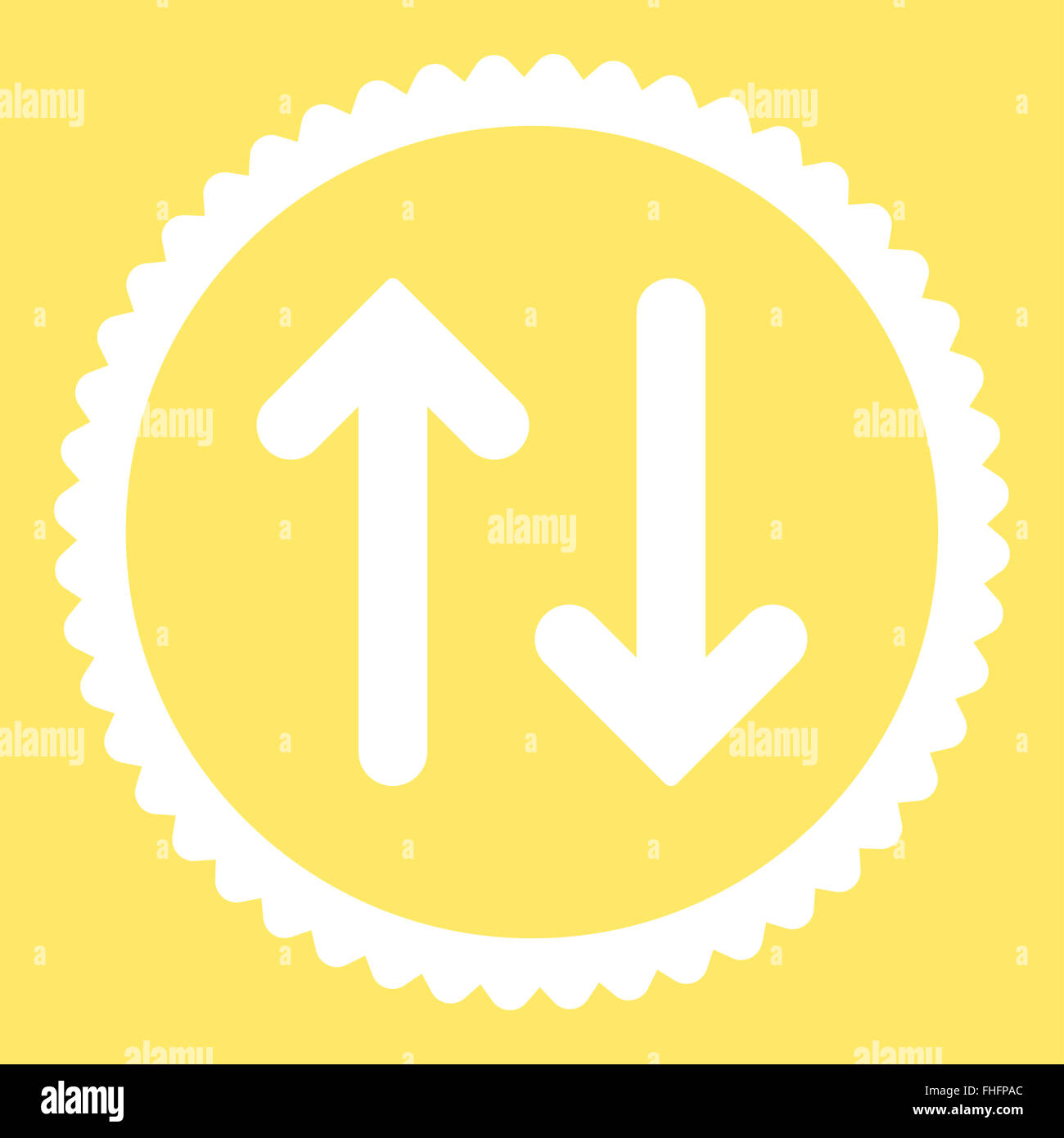 Flip flat white color round stamp icon Stock Photo - Alamy
