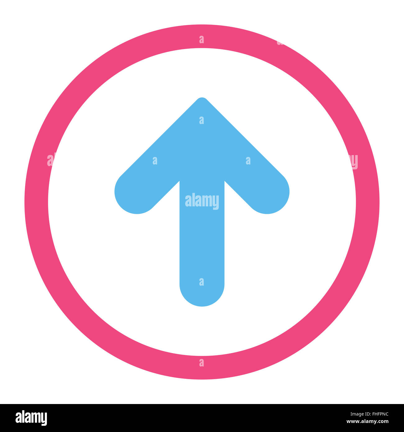 Arrow Up flat pink and blue colors rounded vector icon Stock Photo - Alamy