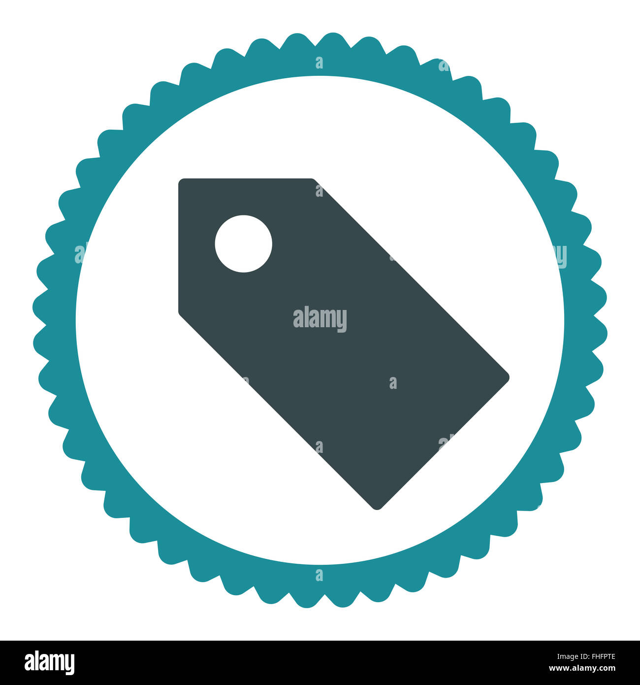 Tag flat soft blue colors round stamp icon Stock Photo - Alamy