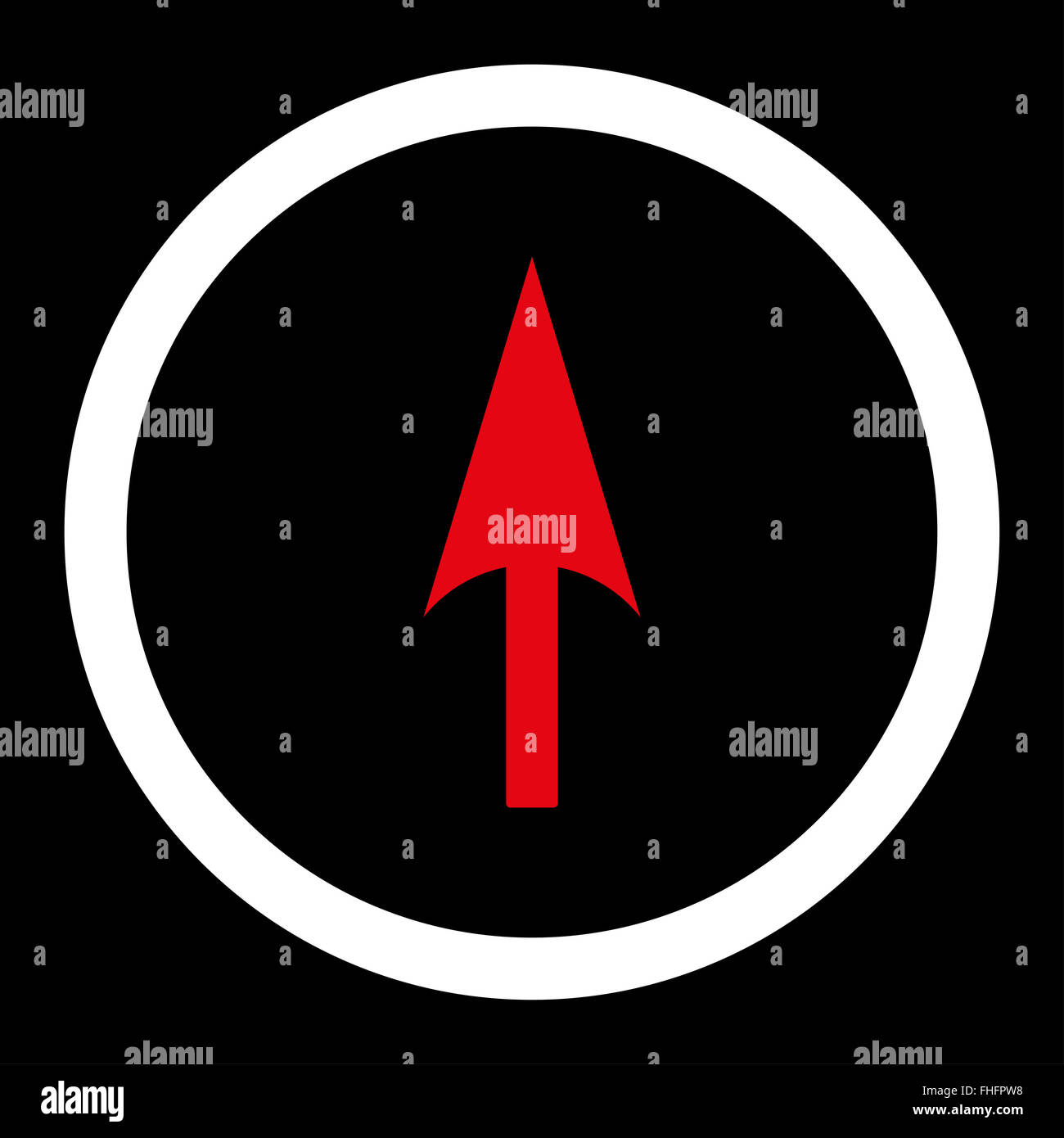 Arrow Axis Y flat red and white colors rounded vector icon Stock Photo ...
