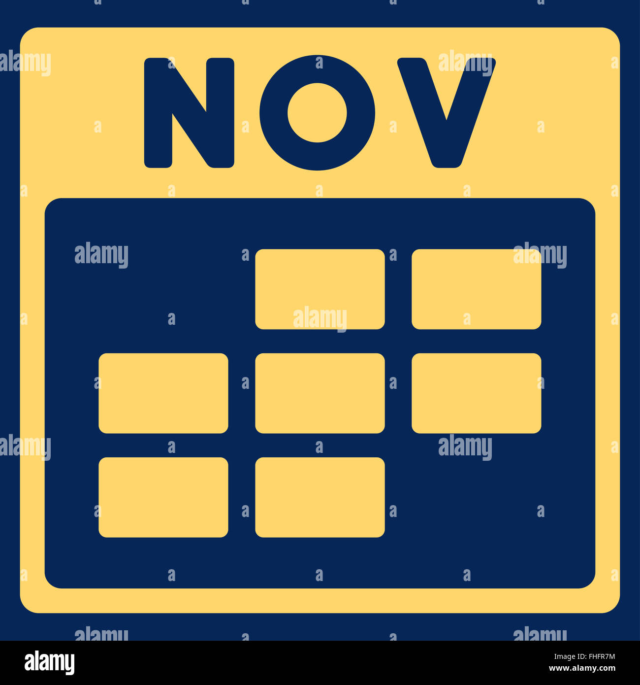 November Flat Icon Stock Photo - Alamy