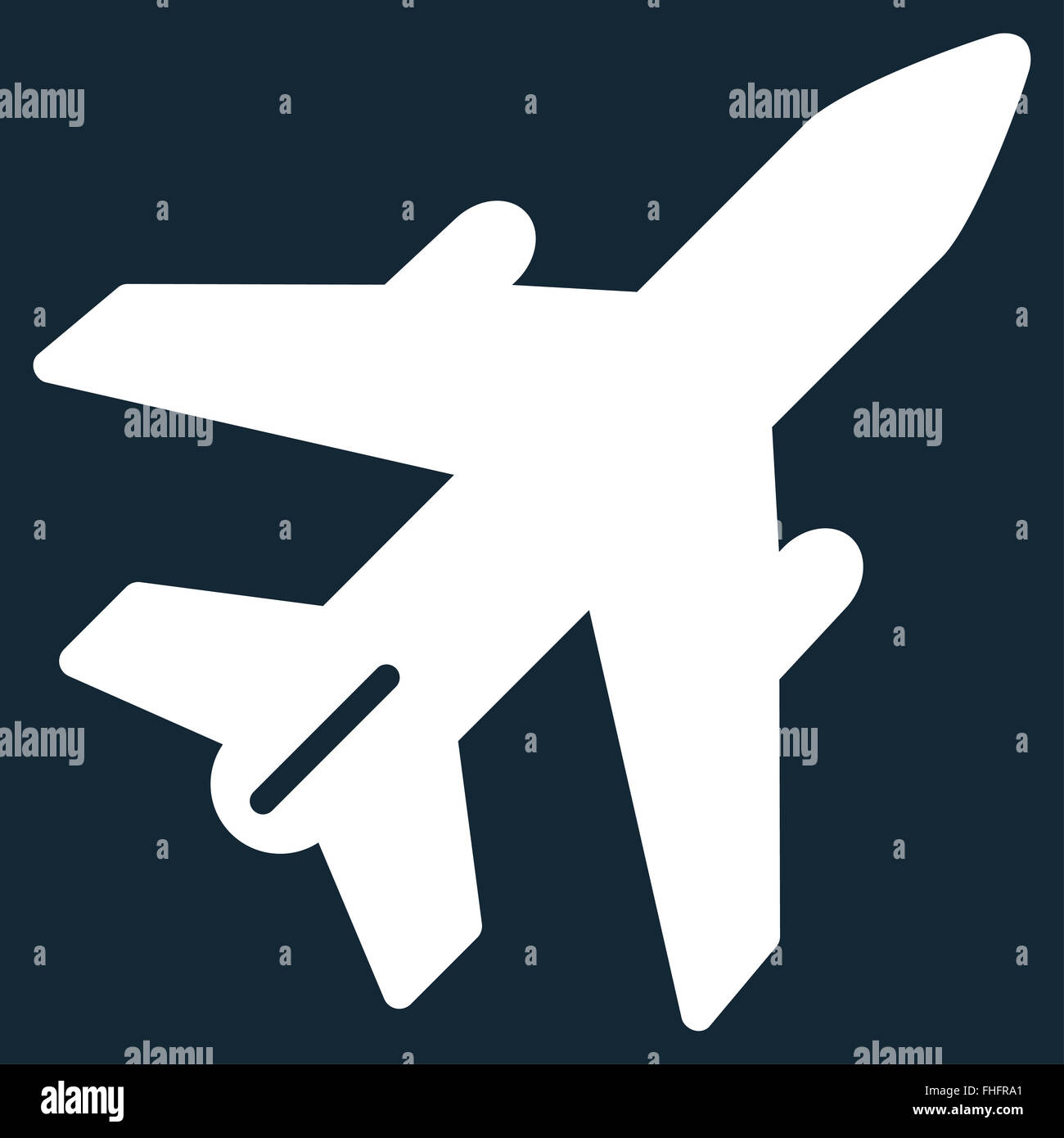 Airplane Flat Icon Stock Photo - Alamy