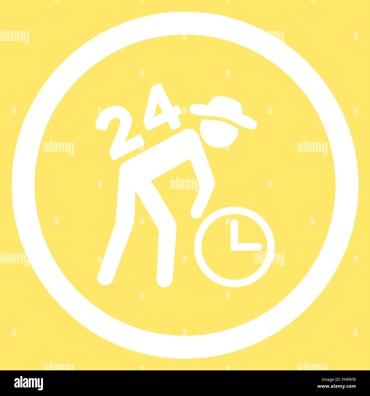 Around The Clock Work Icon Stock Photo Alamy