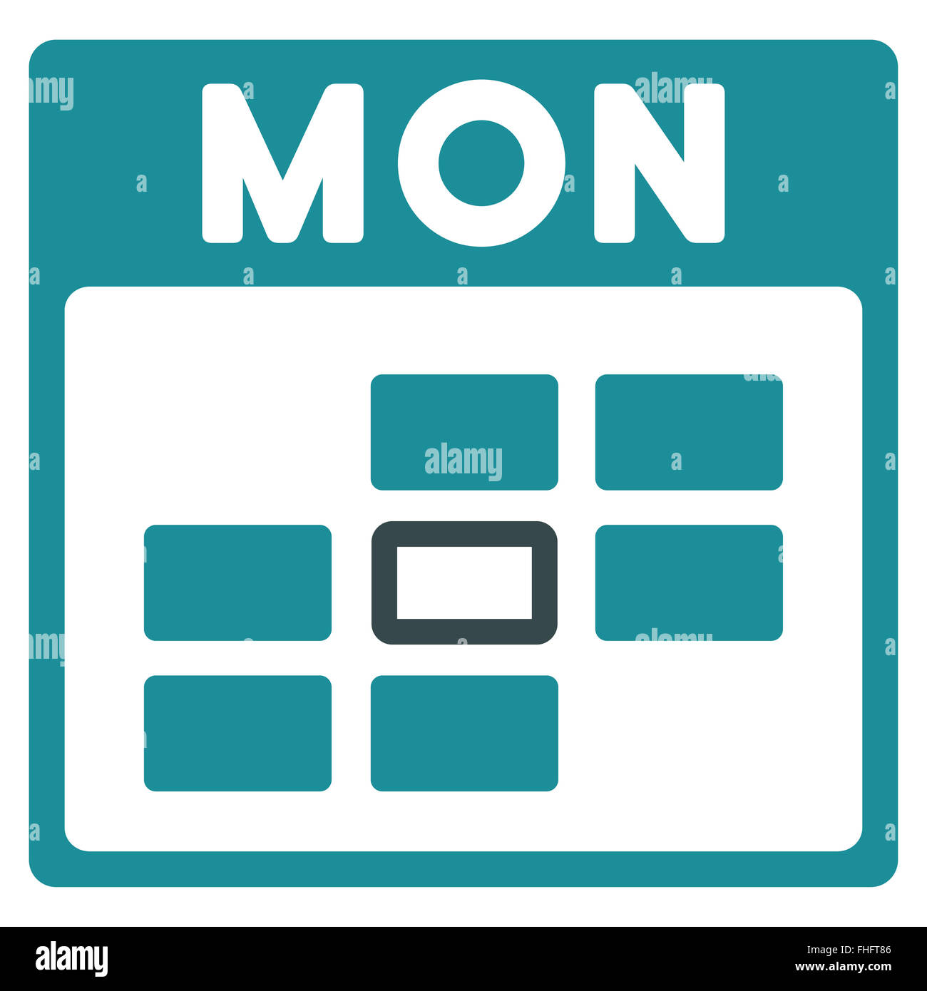 Monday Flat Icon Stock Photo - Alamy