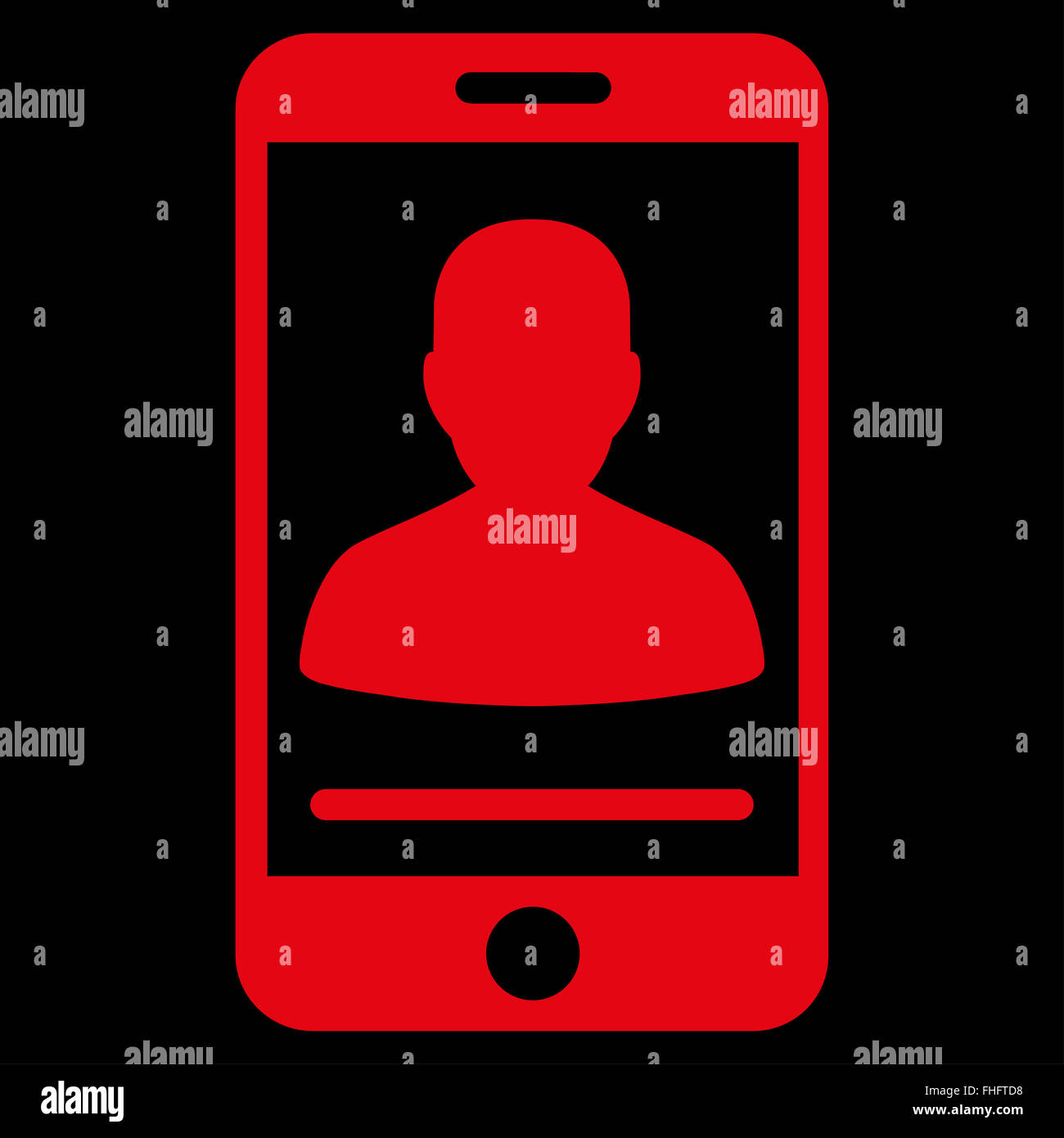 Mobile Contact Icon Stock Photo - Alamy