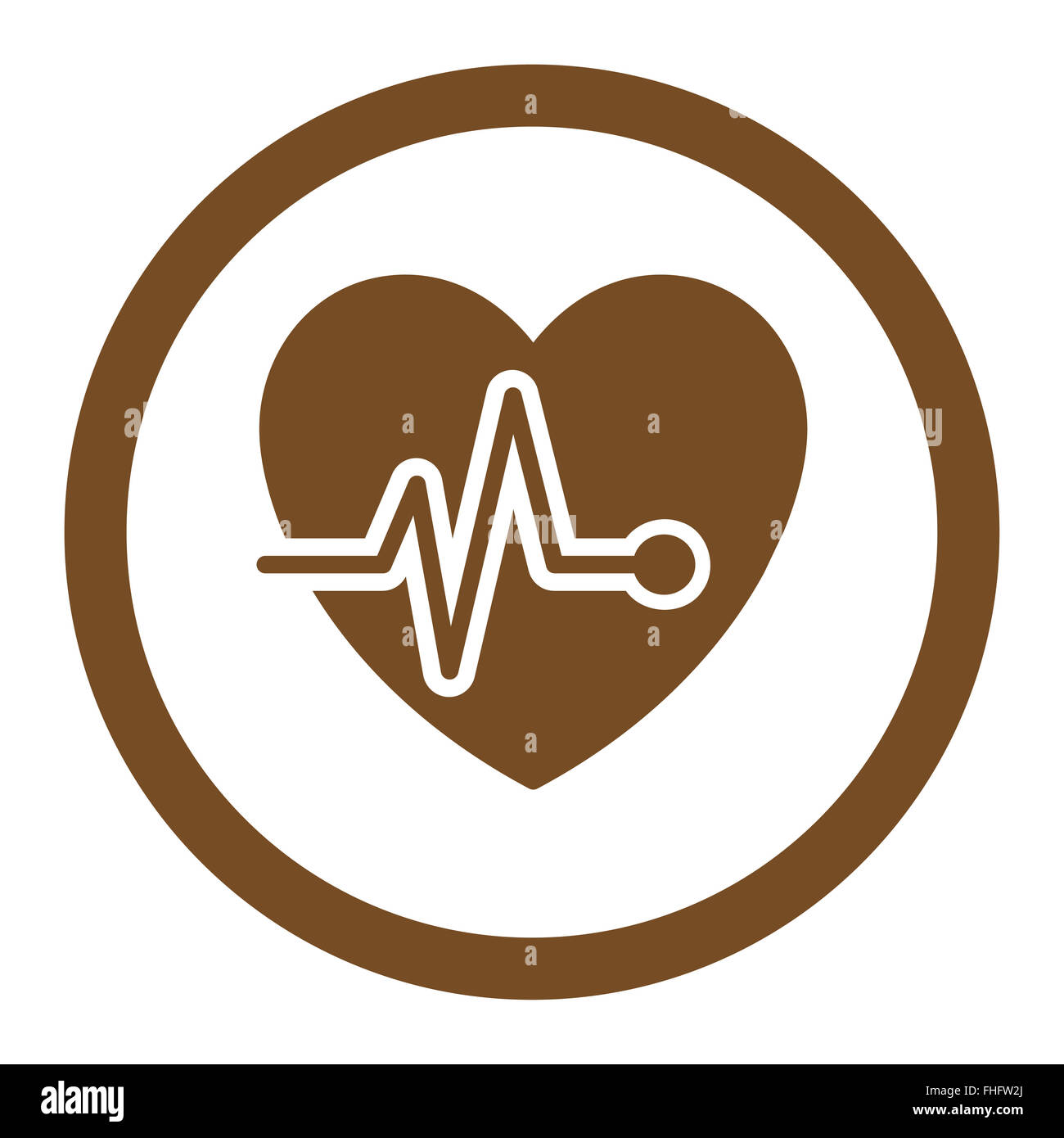 Heart Pulse Rounded Vector Icon Stock Photo - Alamy