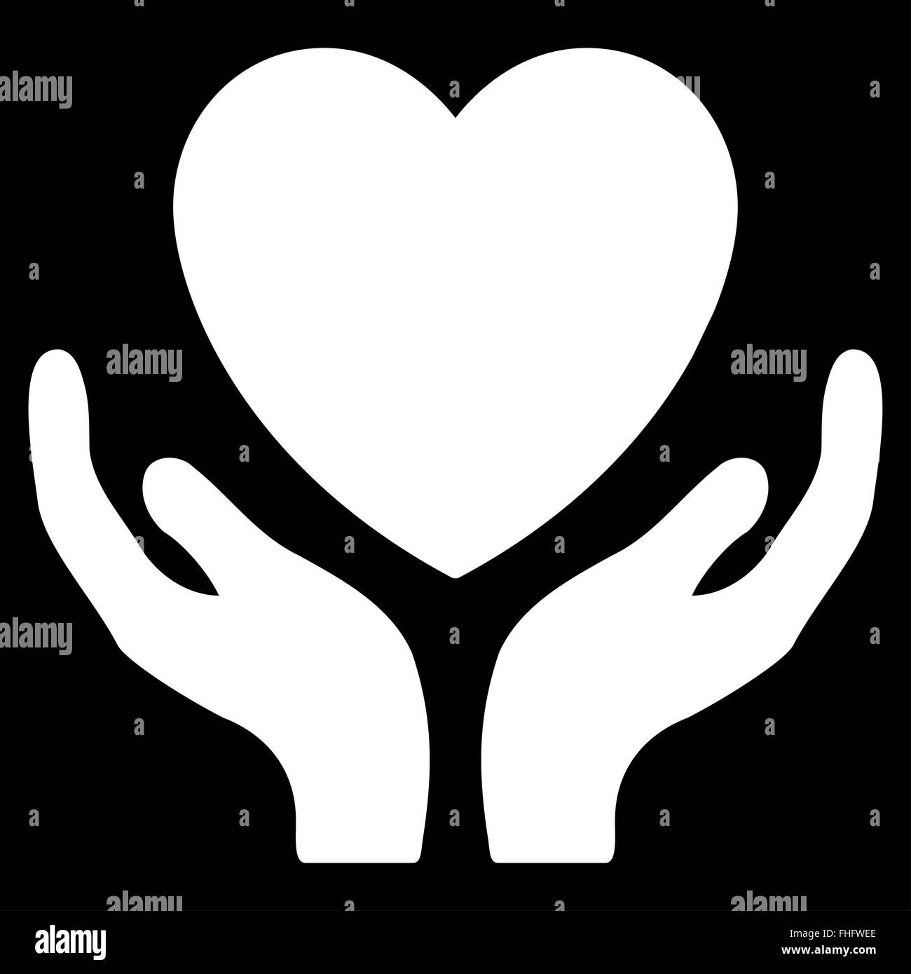 Heart Care Icon Stock Photo - Alamy