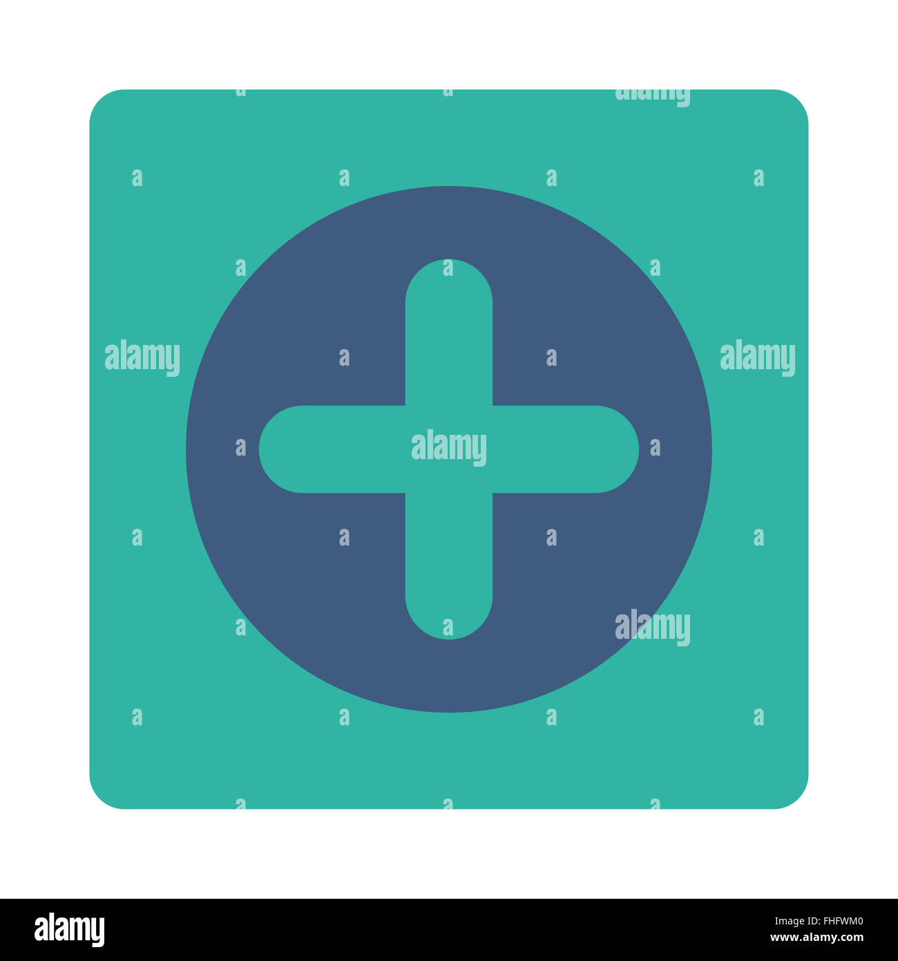 Create flat cobalt and cyan colors rounded button Stock Photo - Alamy