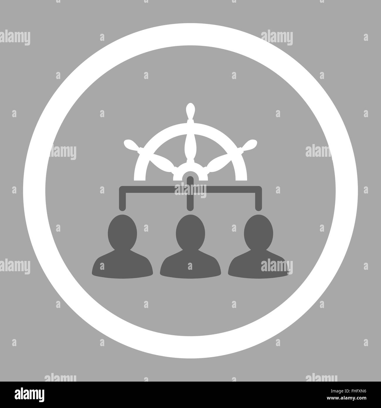 Management flat dark gray and white colors rounded vector icon Stock ...
