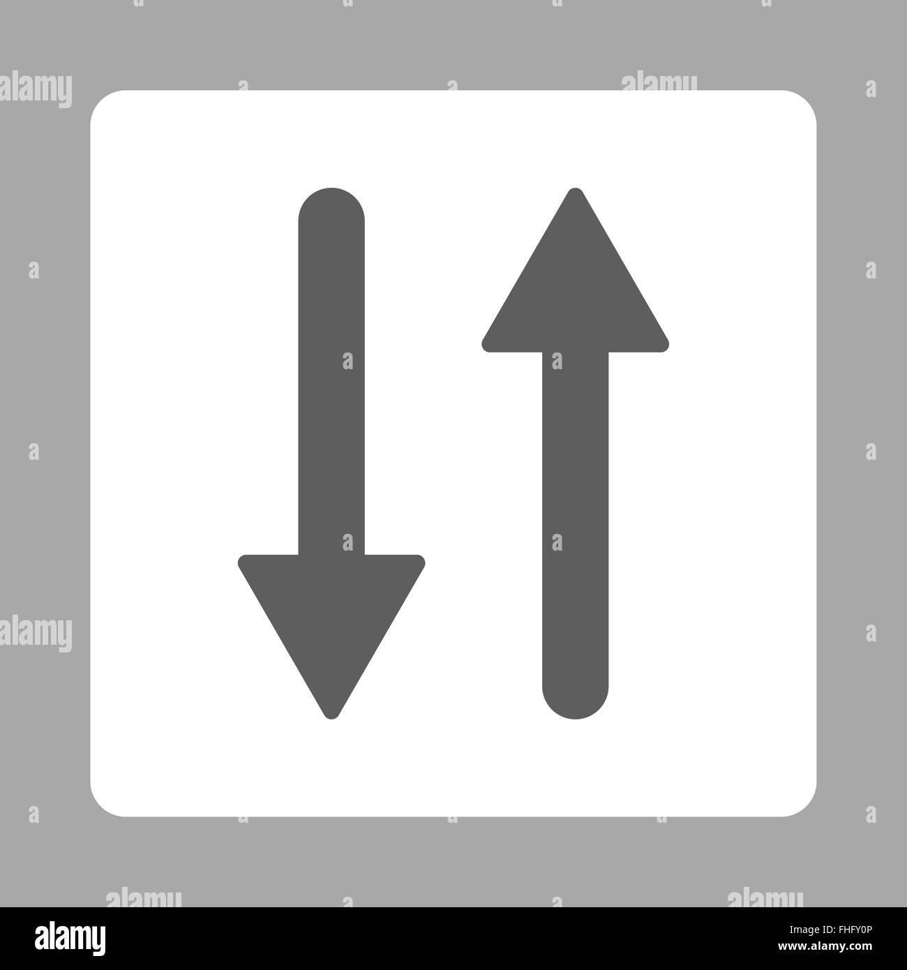 Arrows Exchange Vertical flat dark gray and white colors rounded button ...