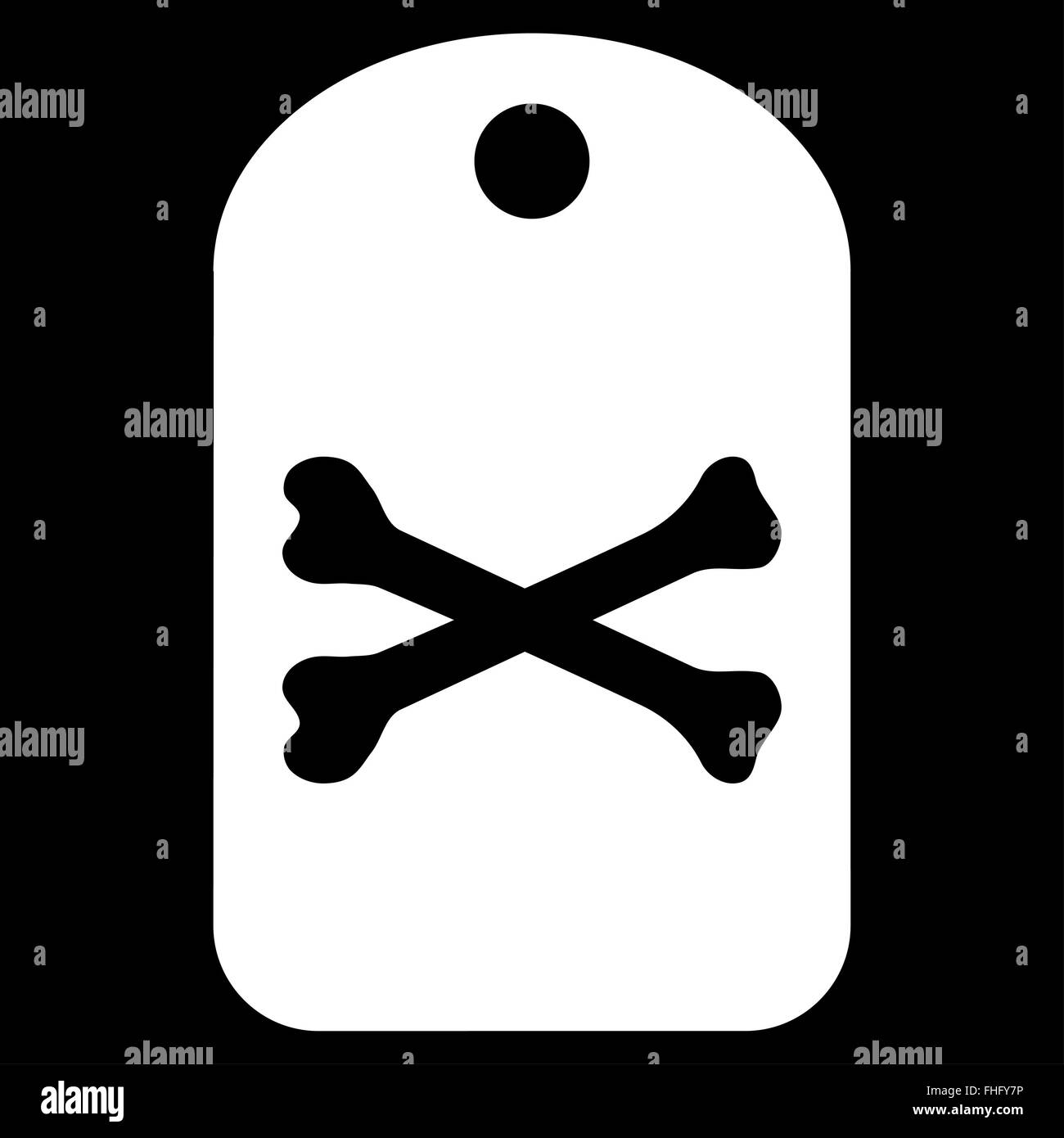 Death Tag Icon Stock Photo - Alamy