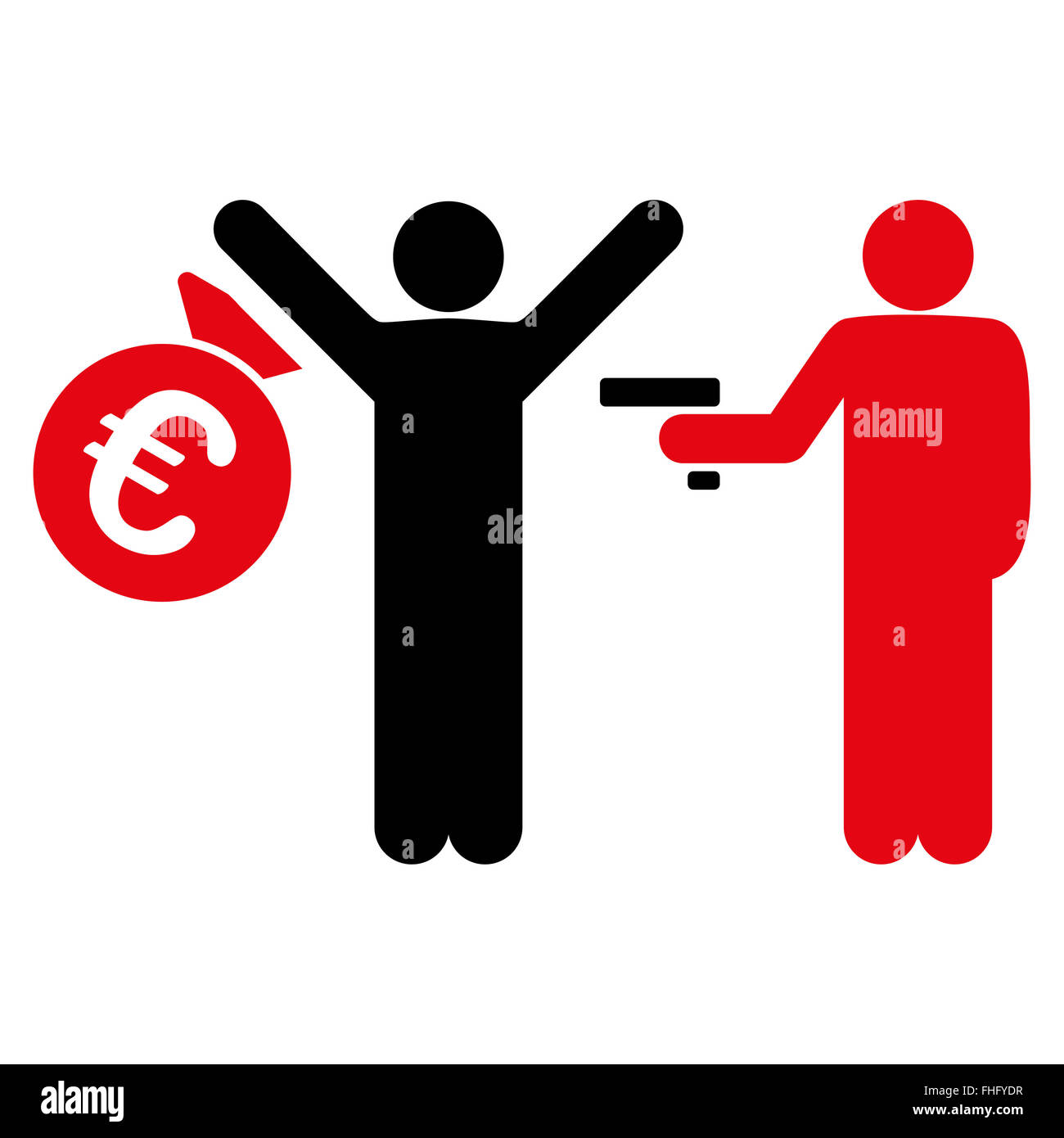 Euro Robbery Icon Stock Photo - Alamy