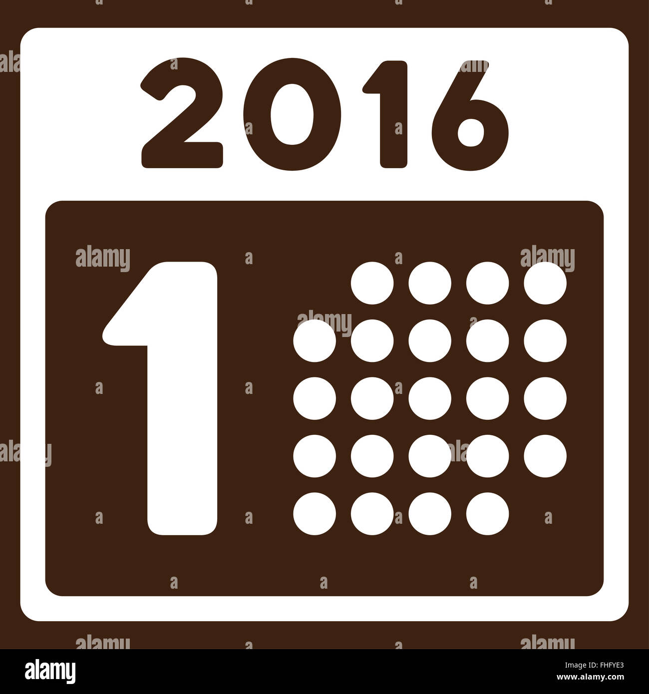 First 2016 Day Icon Stock Photo - Alamy