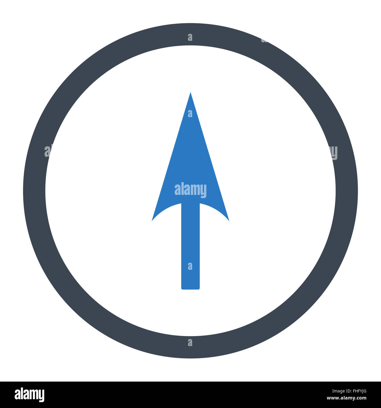 Arrow Axis Y flat smooth blue colors rounded vector icon Stock Photo ...