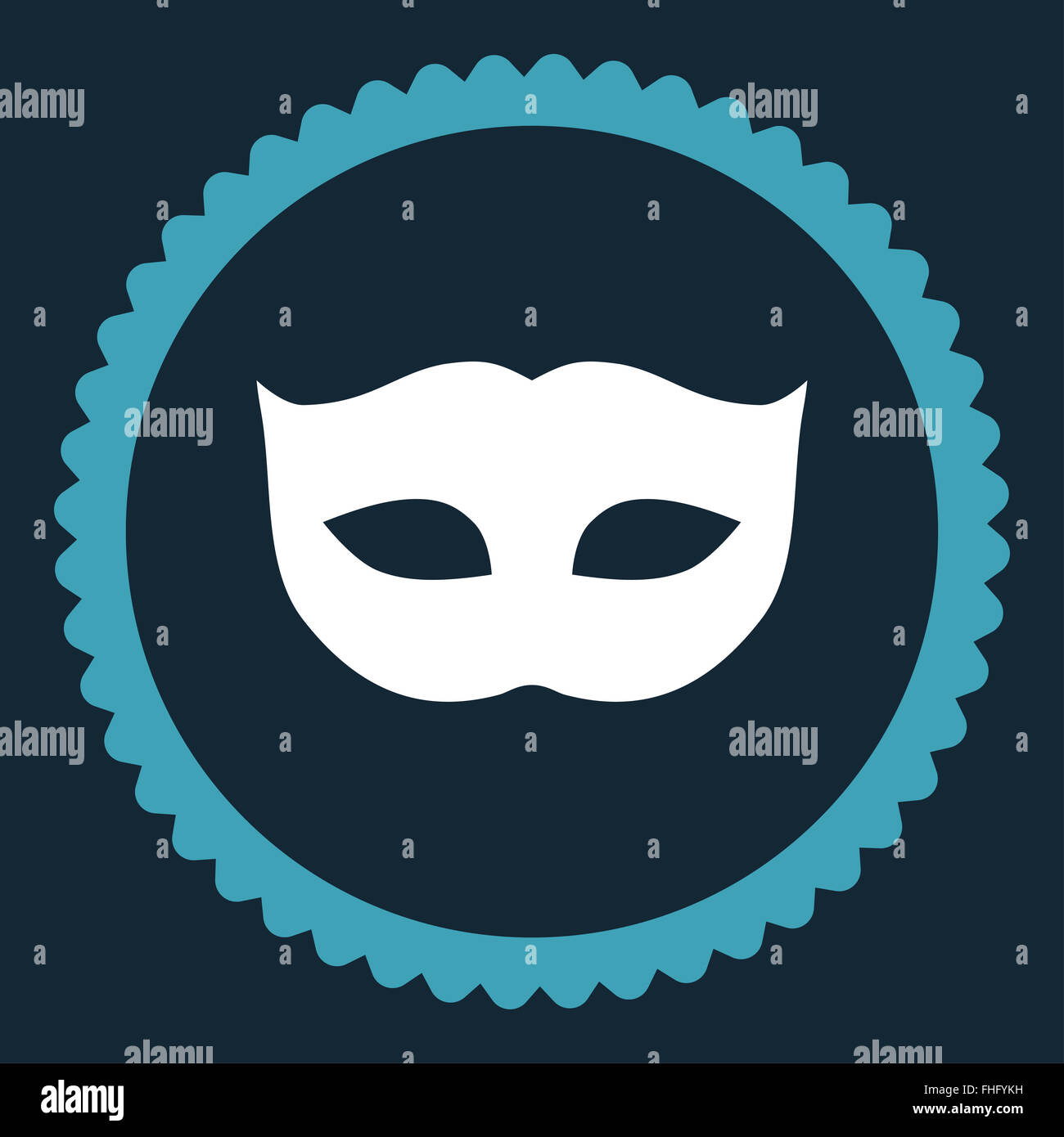 Privacy Mask flat blue and white colors round stamp icon Stock Photo ...
