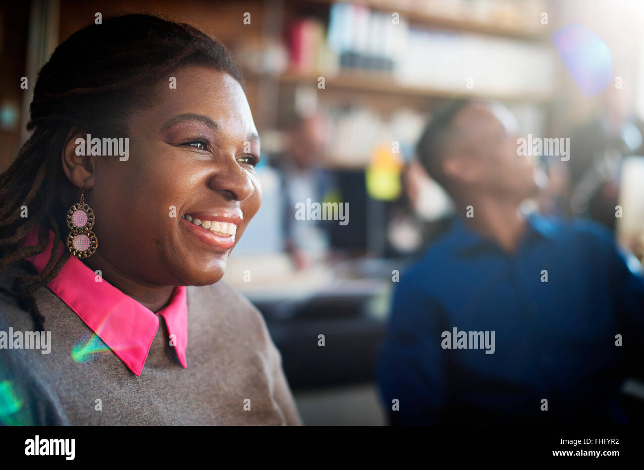 Business People Break Time Relaxation Smiling Concept Stock Photo - Alamy