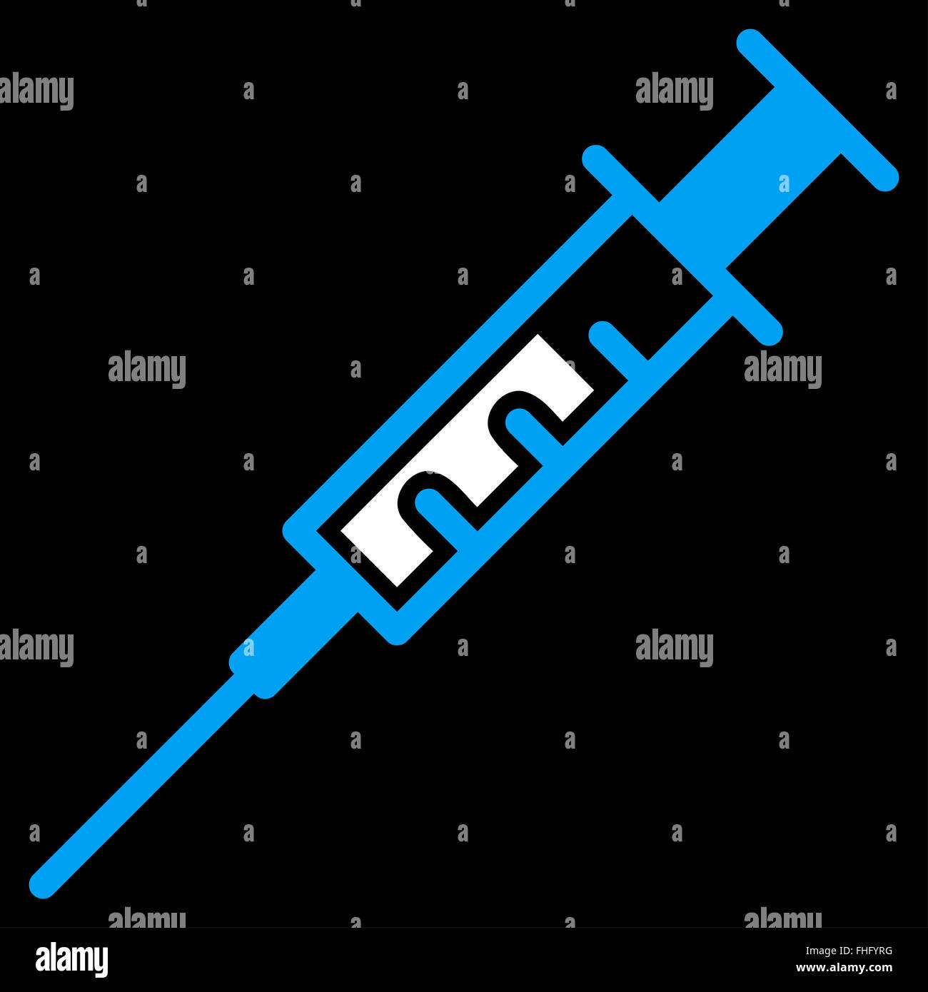 Syringe Flat Icon Stock Photo - Alamy