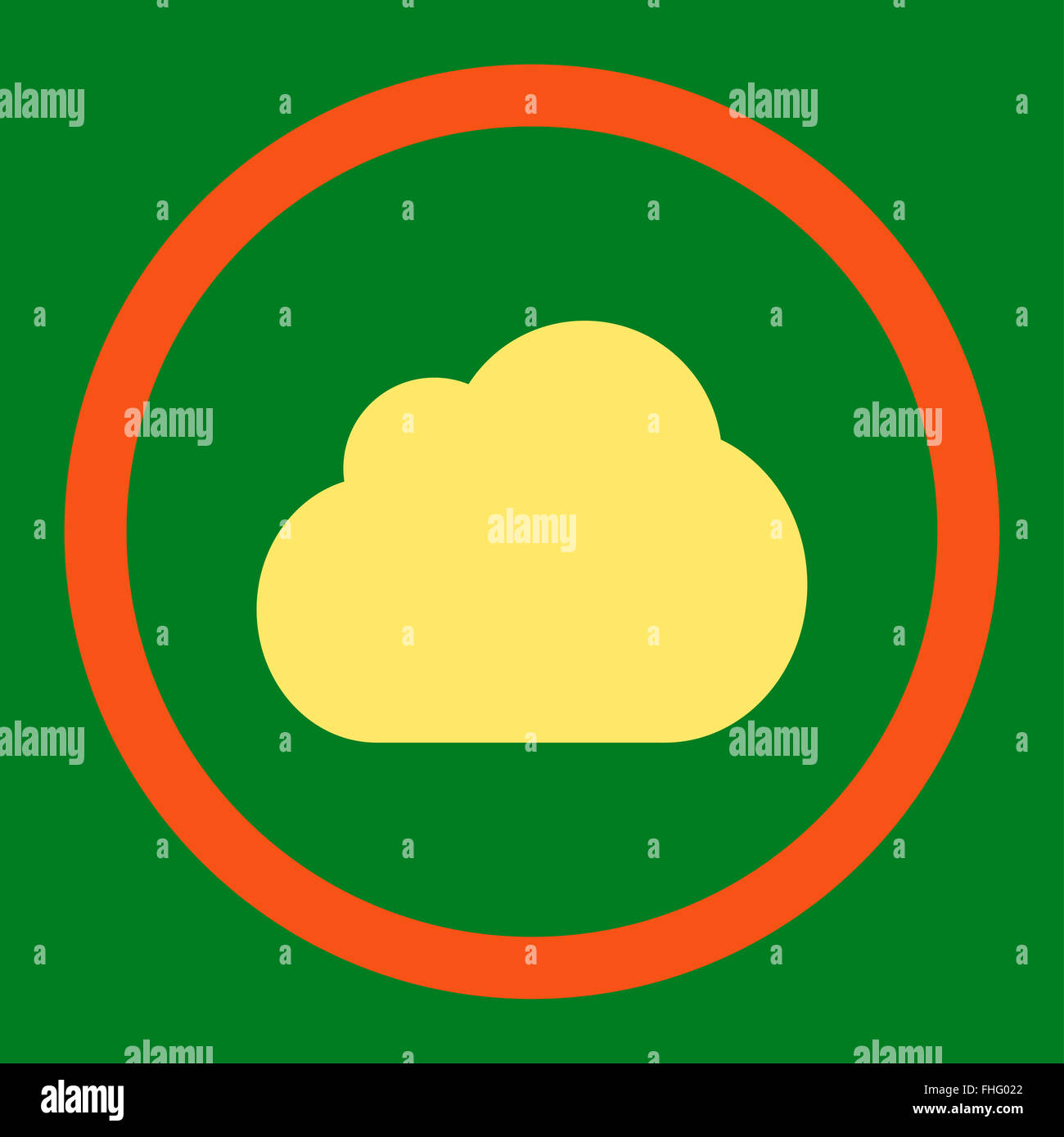 Cloud flat orange and yellow colors rounded vector icon Stock Photo - Alamy