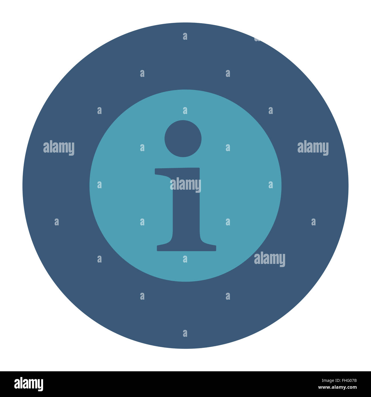 Information flat cyan and blue colors round button Stock Photo - Alamy