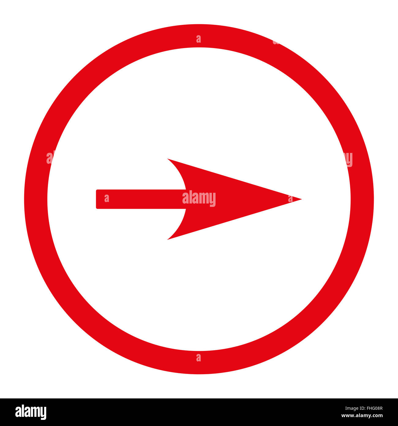 Arrow Axis X flat red color rounded raster icon Stock Photo - Alamy