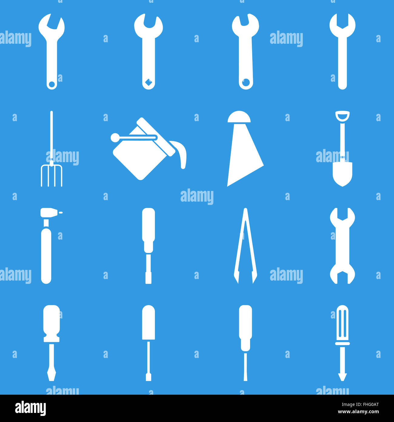 Instruments and tools icon set Stock Photo - Alamy
