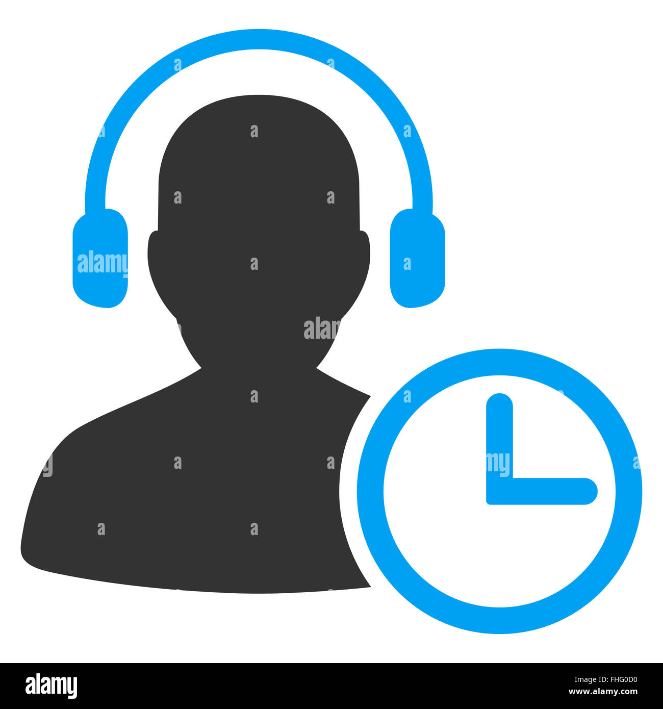 Operator Time Icon Stock Photo - Alamy