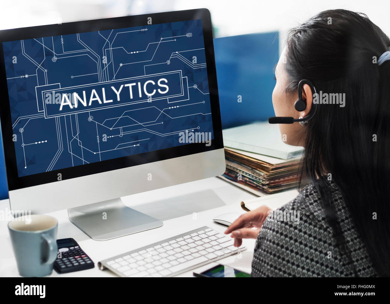 Analytics Analyze Data Analysis Informaion Research Concept Stock Photo