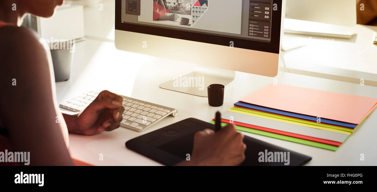 Graphic Designer Creativity Editor Ideas Designer Concept Stock Photo ...