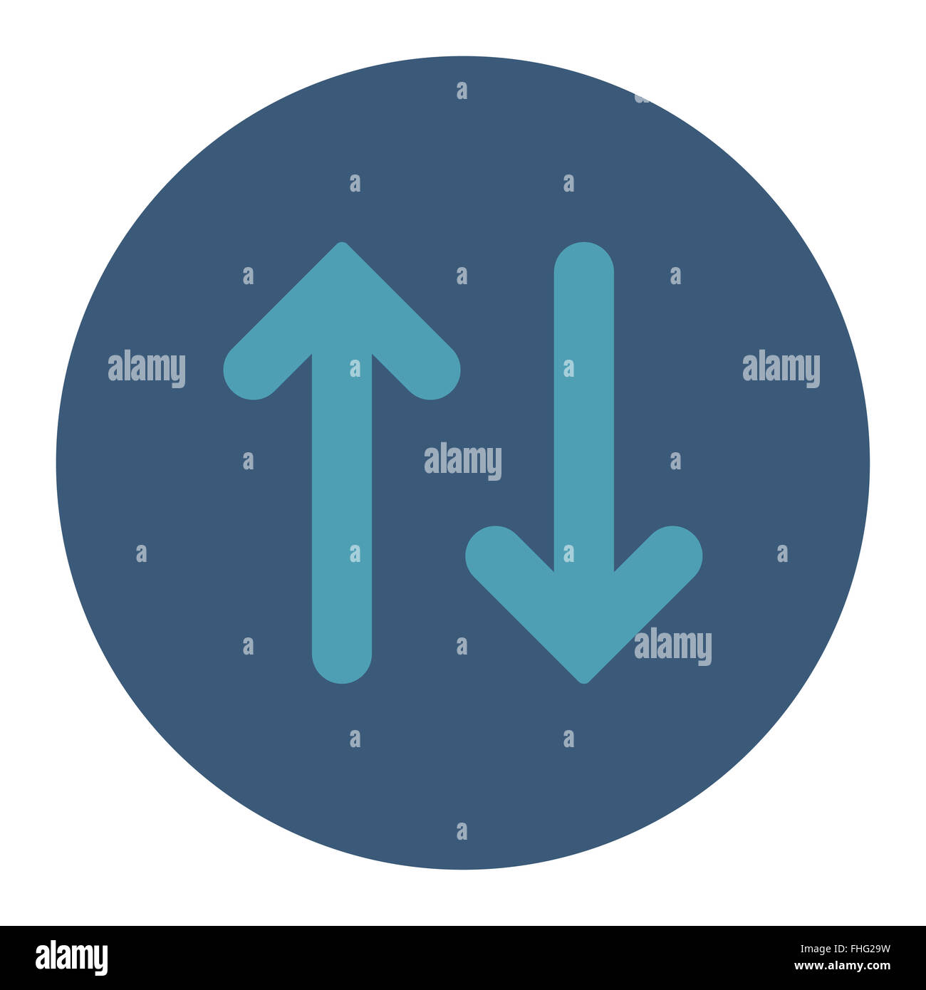 Flip flat cyan and blue colors round button Stock Photo - Alamy