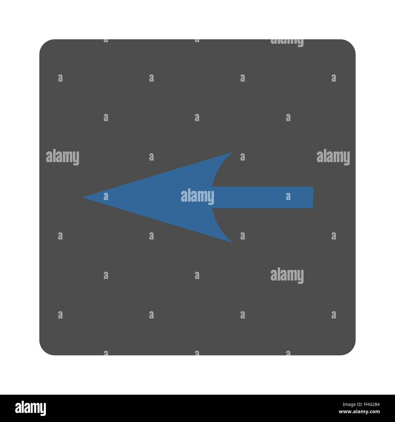 Sharp Left Arrow flat cobalt and gray colors rounded button Stock Photo ...